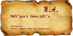 Mágori Adorján névjegykártya